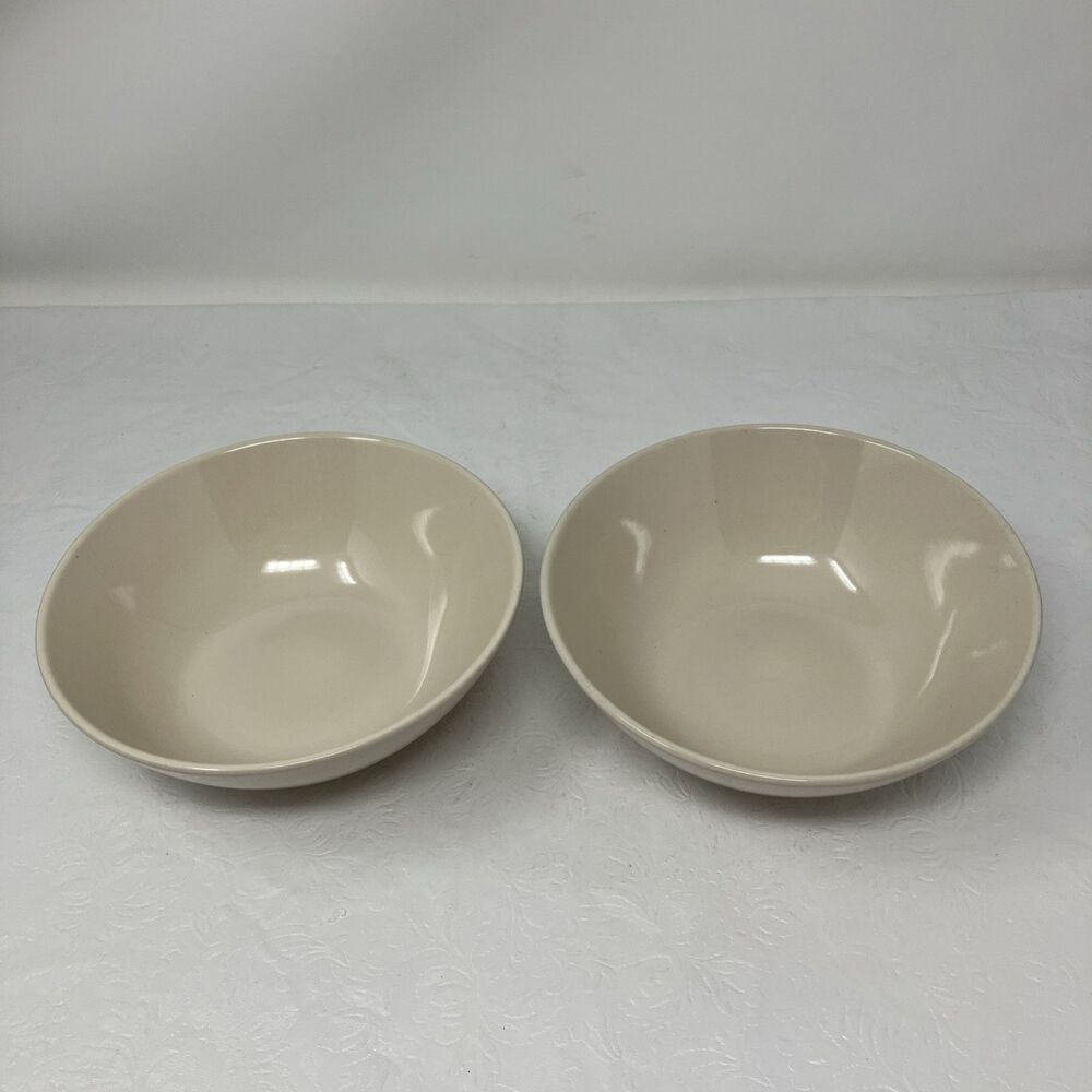 IKEA Fargrik Beige Coupe Soup Cereal Bowls 12011 6 3/8” Set of 2 Sand Tan